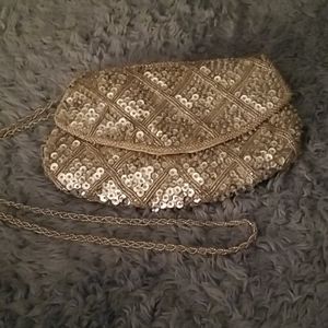 Vintage Silver beaded La Regale cocktail bag